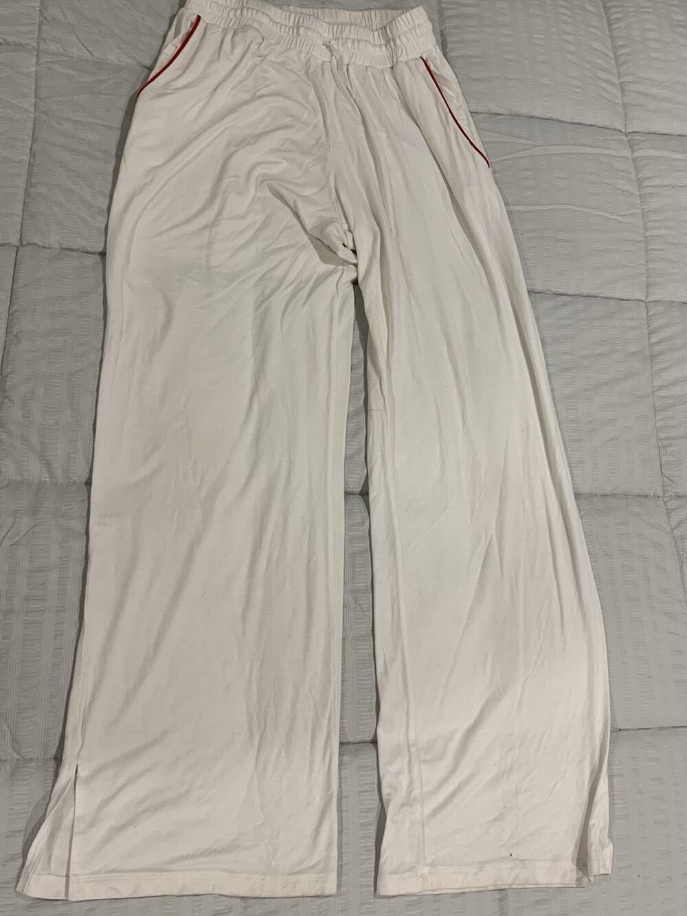 Zen Wear Kokoro Flared Yoga Pants Women's Small White Bamboo Blend Active Wear